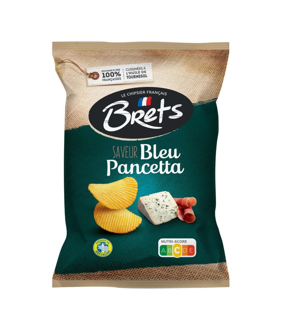 CHIPS SAVEUR BLEU PANCETTA BRETS 125G