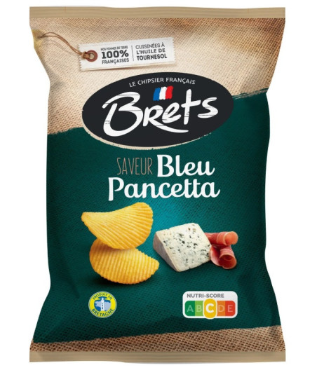 CHIPS SAVEUR BLEU PANCETTA BRETS 125G