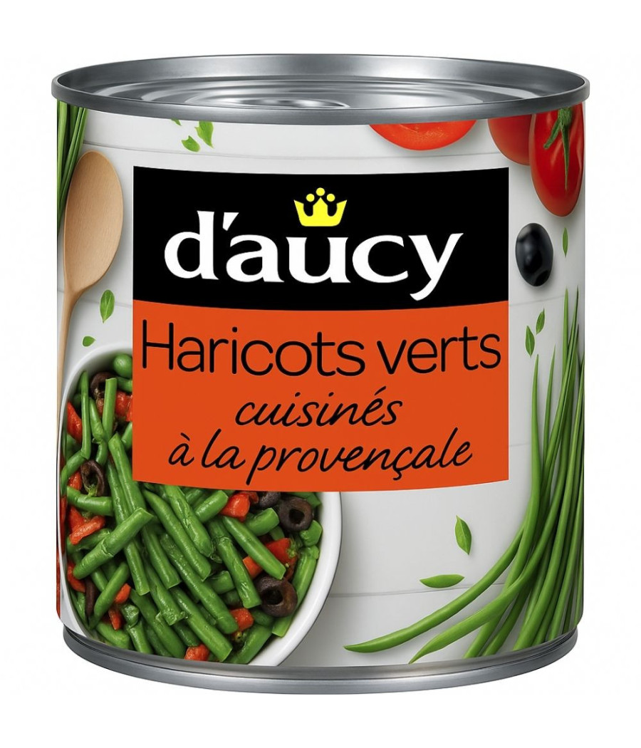 HARICOTS VERTS CUISINER A LA PROVENCALE 1/2 D'AUCY 400G
