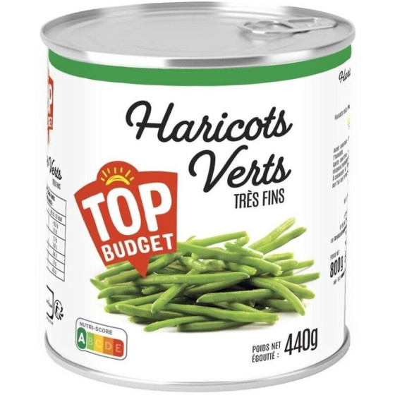 HARICOTS VERTS TRES FINS TOP BUDGET 440G