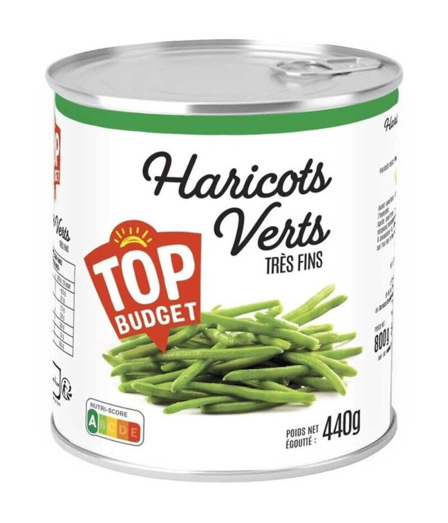 HARICOTS VERTS TRES FINS TOP BUDGET 440G