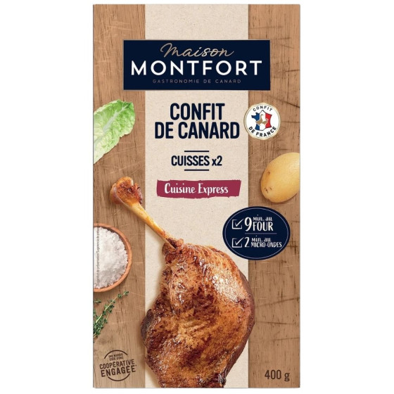 CONFIT DE CANARD CUISSE X2 MAISON MONTFORT 400G