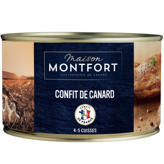 CONFIT DE CANARD 4-5 CUISSES MAISON MONTFORT 1.35KG