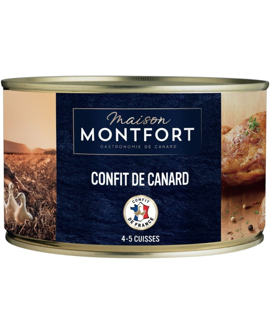 CONFIT DE CANARD 4-5 CUISSES MAISON MONTFORT 1.35KG