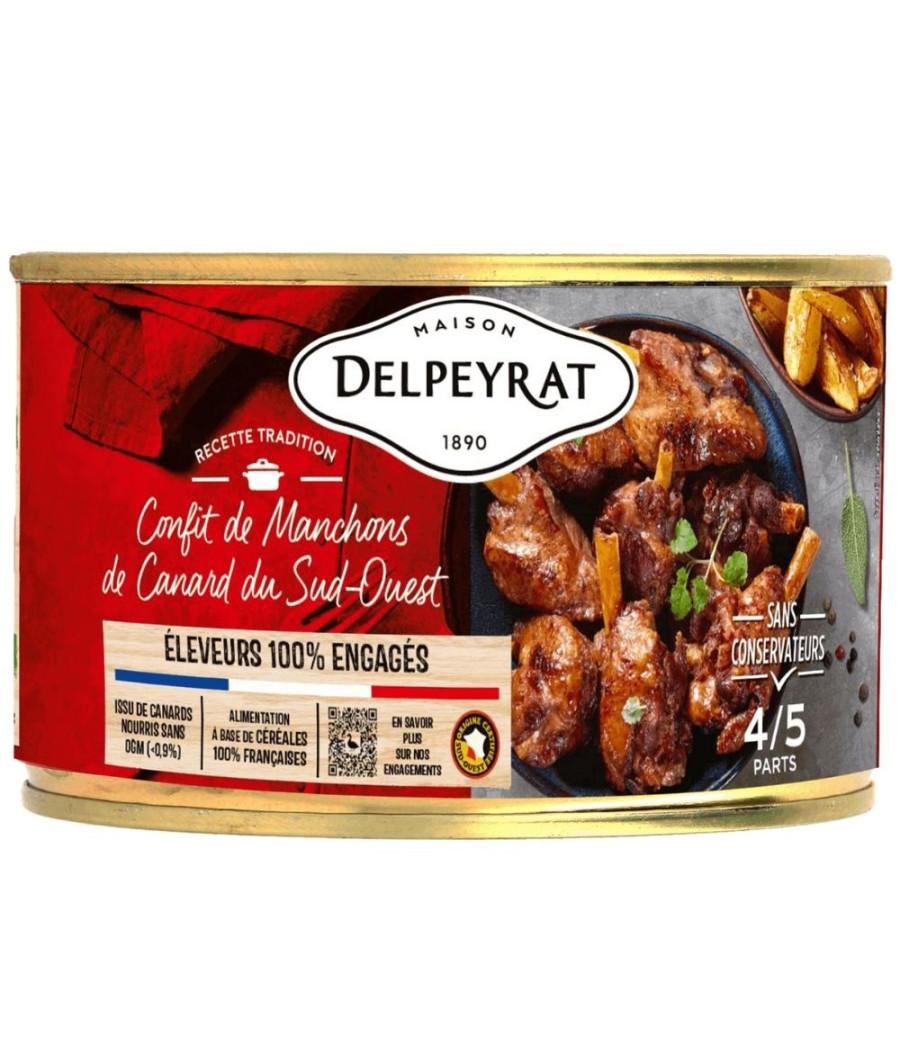 MANCHONS DE CANARD CONFITS SUD-OUEST DELPEYRAT 1350G