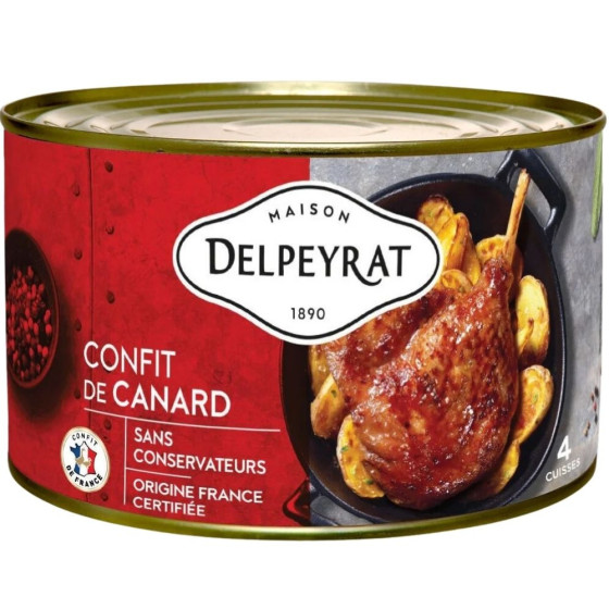 CONFIT CANARD 4/5 CUISSES DELPEYRAT 1.35KG