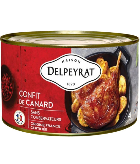 CONFIT CANARD 4/5 CUISSES DELPEYRAT 1350G