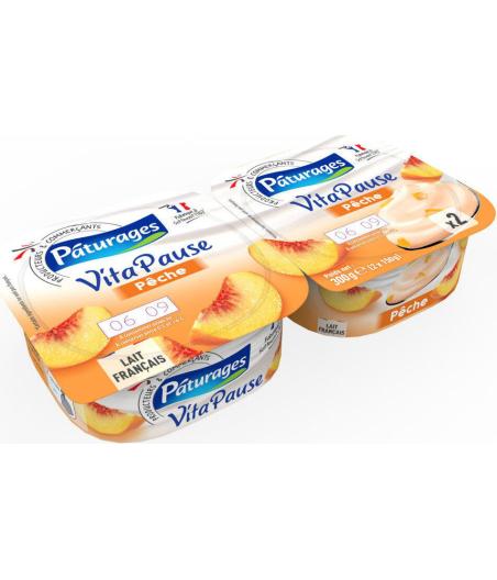 VITA PAUSE PECHE PATURAGES - SPECIALITE LAITIERE PECHE 2 X 150 G