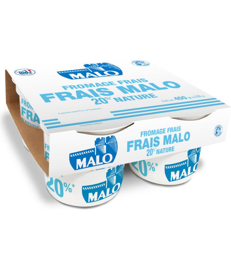FROMAGE FRAIS NATURE MALO 20% *MATIERES GRASSES SUR EXTRAIT SEC SOIT 3% DE MATIERES GRASSES SUR PR...