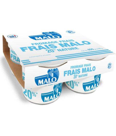 FROMAGE FRAIS NATURE MALO 20% *MATIERES GRASSES SUR EXTRAIT SEC SOIT 3% DE MATIERES GRASSES SUR PR...