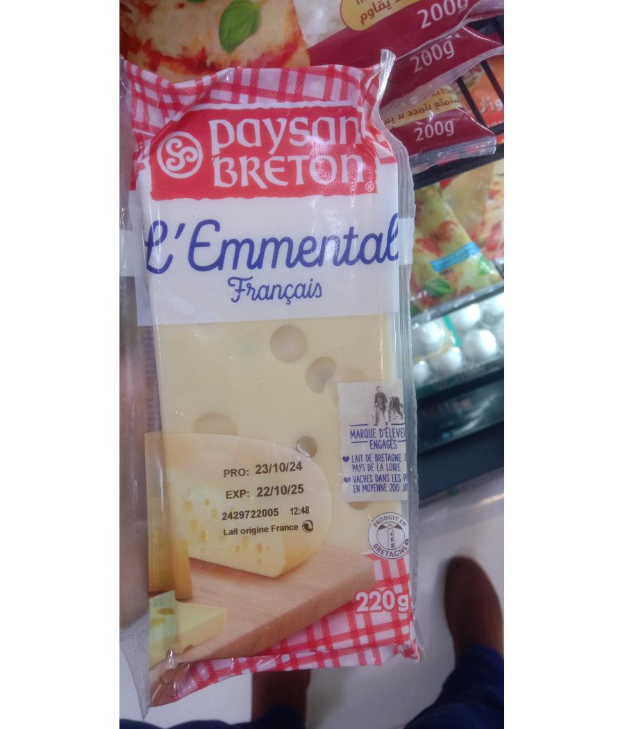 L'EMMENTAL FRANCAIS PAYSAN BRETON 220G