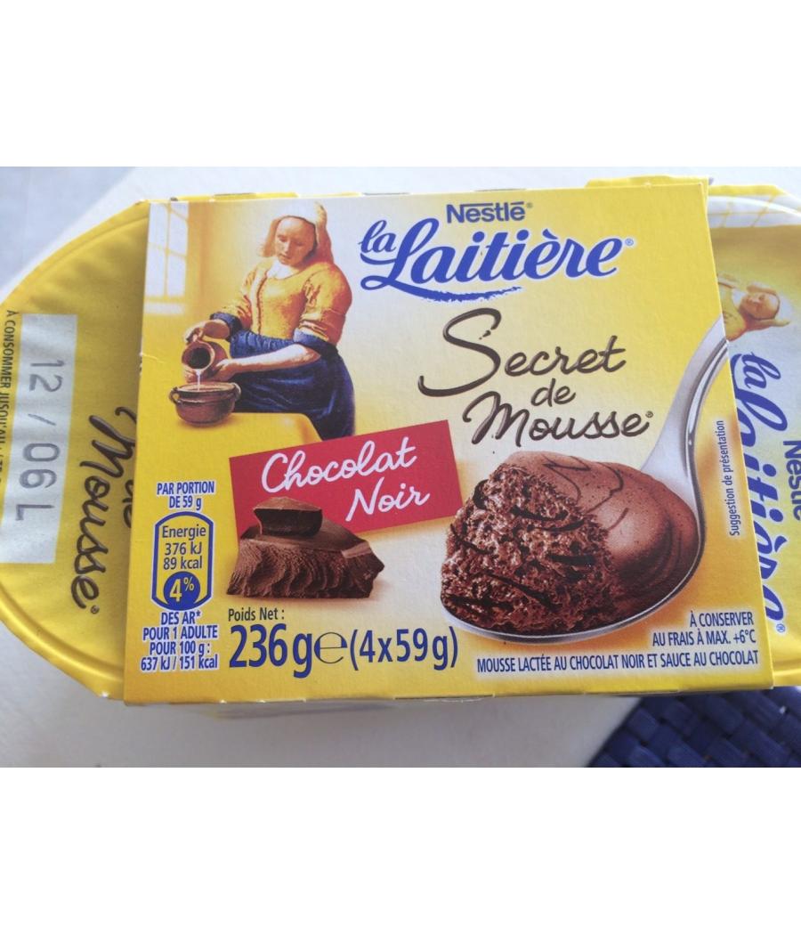 SECRET DE MOUSSE CHOCOLAT NOIR 236 G (4 * 59 G)