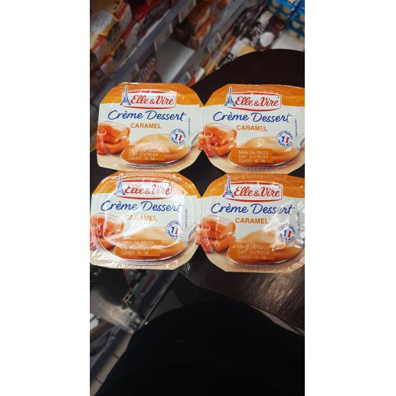 ELLE & VIRE CREME DESSERT CARAMEL 4 X 100 G