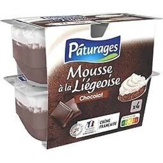 MOUSSE LIEGEOISE CHOCOLAT 4X80G 320 G