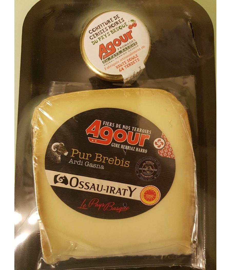 FROMAGE PUR BREBIS OSSAU IRATY ET CONFITURE CERISE NOIRE 228 G