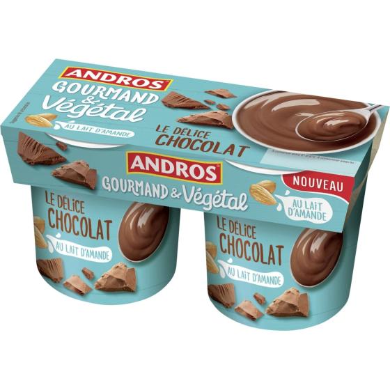 GOURMAND ET VEGETAL - LE DELICE CHOCOLAT 240 G, 2 POTS DE 120 G ℮