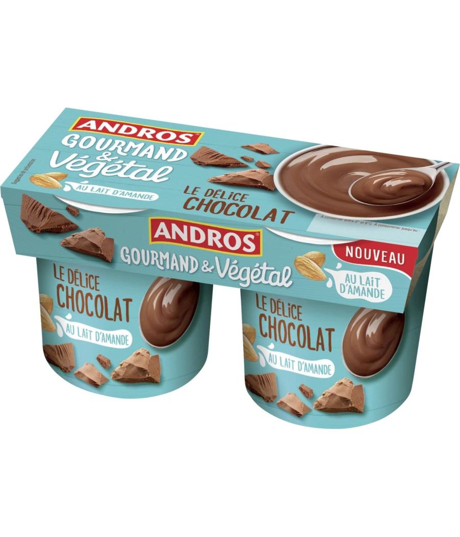 GOURMAND ET VEGETAL - LE DELICE CHOCOLAT 240 G, 2 POTS DE 120 G ℮