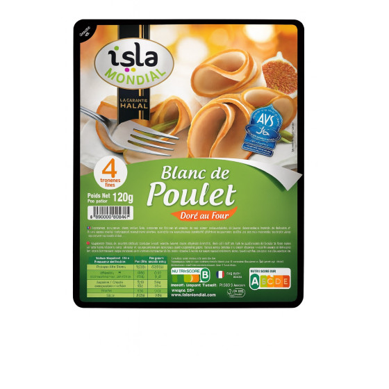 BLANC DE POULET DORE AU FOUR 120G