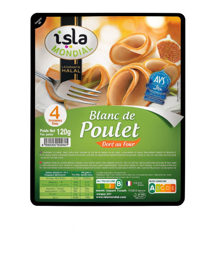 BLANC DE POULET DORE AU FOUR 120G