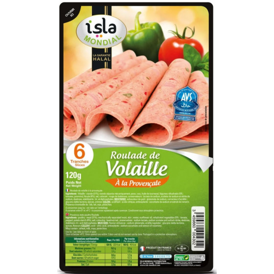 ROULADE DE VOLAILLE A LA PROVENCALE 120G