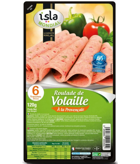 ROULADE DE VOLAILLE A LA PROVENCALE 120G