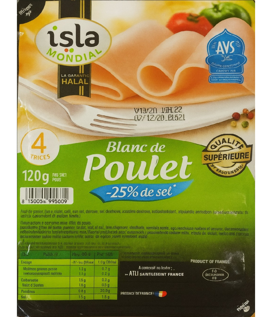 BLANC DE POULET 120G