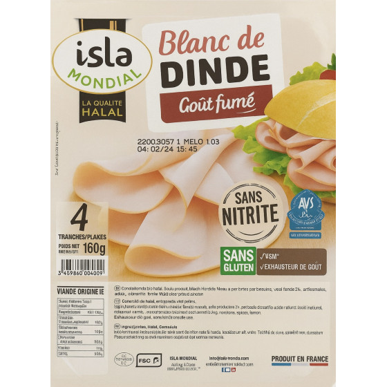 BLANC DE DINDE GOUT FUME 160G