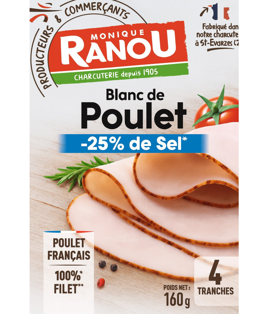 BLANC DE POULET MONIQUE RANOU 160G