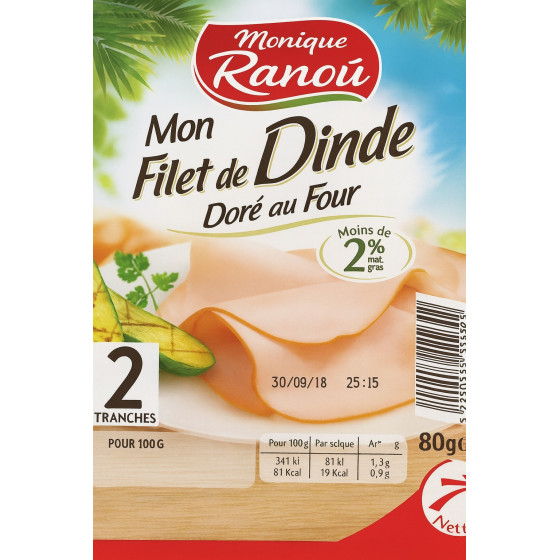 BLANC DE DINDE MONIQUE RANOU 80G