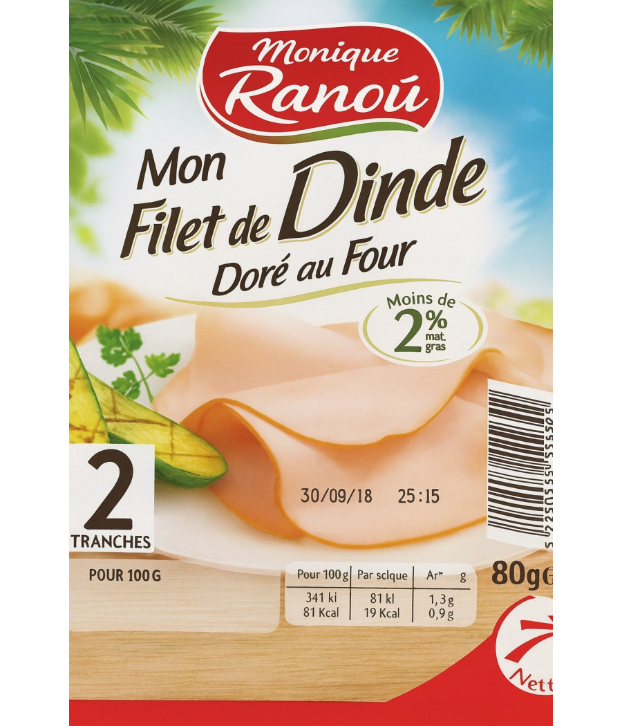 BLANC DE DINDE MONIQUE RANOU 80G