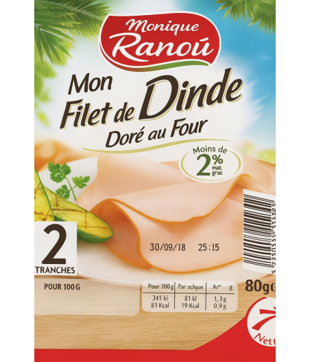 BLANC DE DINDE MONIQUE RANOU 80G