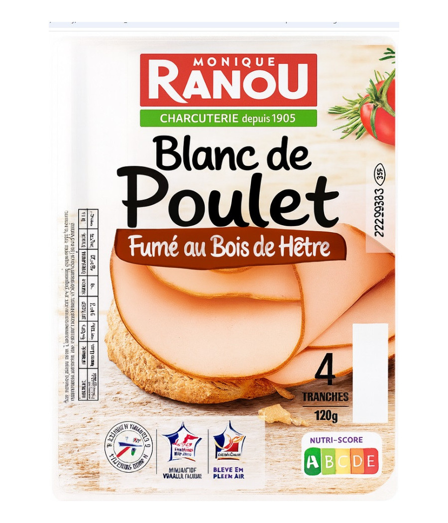 BLANC DE POULET SUP FUME 4T 120G