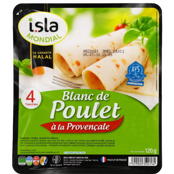 BLANC DE POULET A LA PROVENCALE 120G