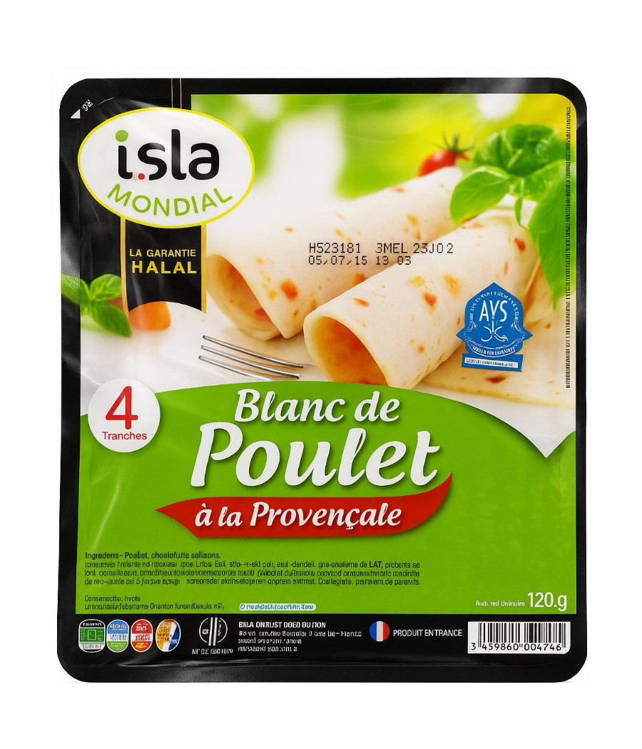 BLANC DE POULET A LA PROVENCALE 120G