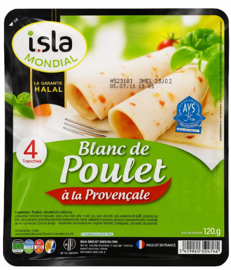 BLANC DE POULET A LA PROVENCALE 120G