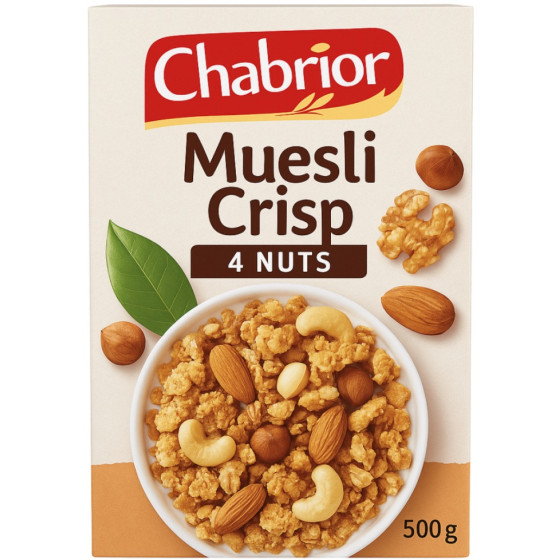 CEREALES CHABRIOR MUESLI  4 NOIX 500G