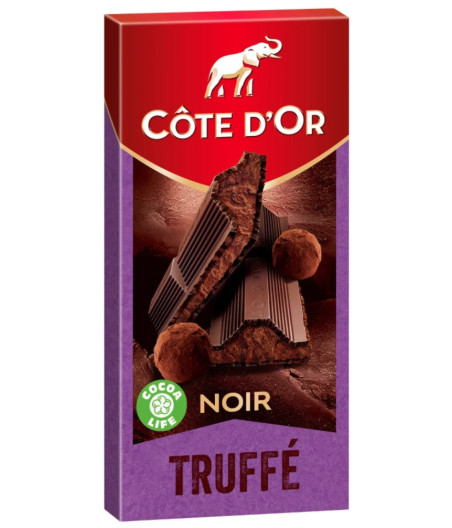TABLETTE DE CHOCOLAT NOIR TRUFFE COTE D'OR  190G
