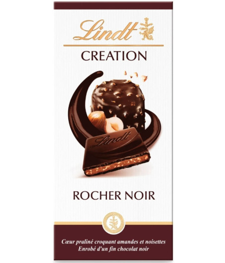 TABLETTE DE CHOCOLAT NOIR CREATION ROCHER LINDT 150G
