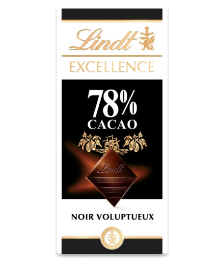 TABLETTE DE CHOCOLAT NOIR CORSE 78% CACAO LINDT 100G