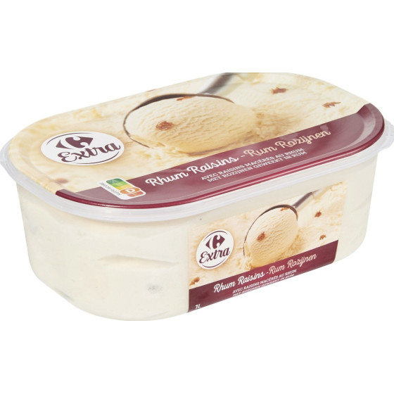 GLACE RHUM RAISINS CARREFOUR 1KG