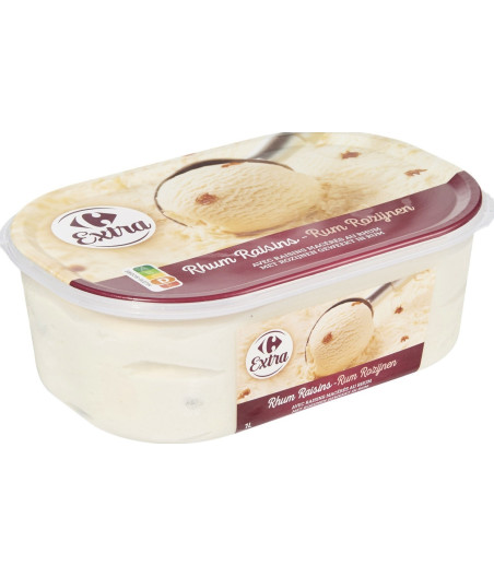 GLACE RHUM RAISINS CARREFOUR 1KG