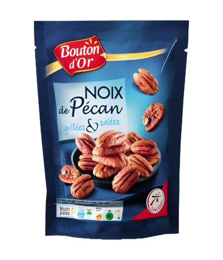 NOIX DE PECAN GRILLEES ET SALEES BOUTON D'OR 100G