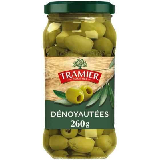 OLIVES VERTES DENOYAUTEES TRAMIER 260G