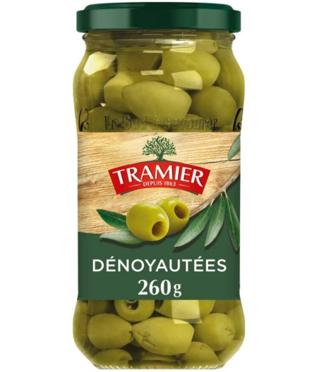 OLIVES VERTES DENOYAUTEES TRAMIER 260G