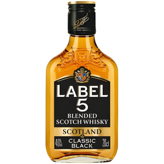 WHISKYS LABEL 5 BLENDED SCOTCH 40% 20CL