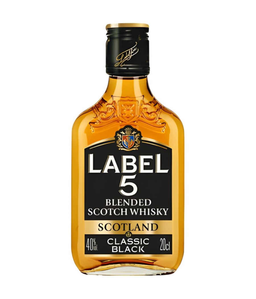 WHISKYS LABEL 5 BLENDED SCOTCH 40% 20CL