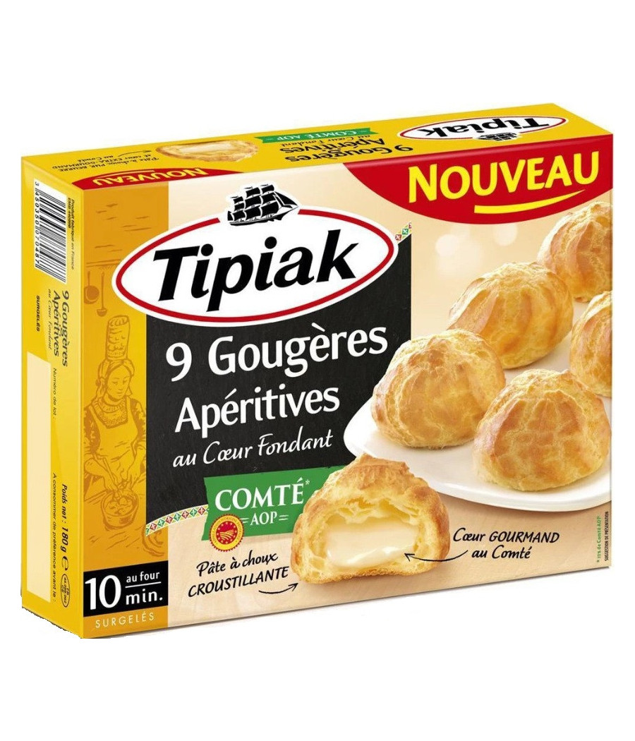 9 GOUGERES APERITIVES AU COEUR FONDANT 180G