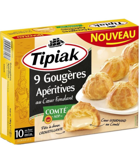 9 GOUGERES APERITIVES AU COEUR FONDANT 180G