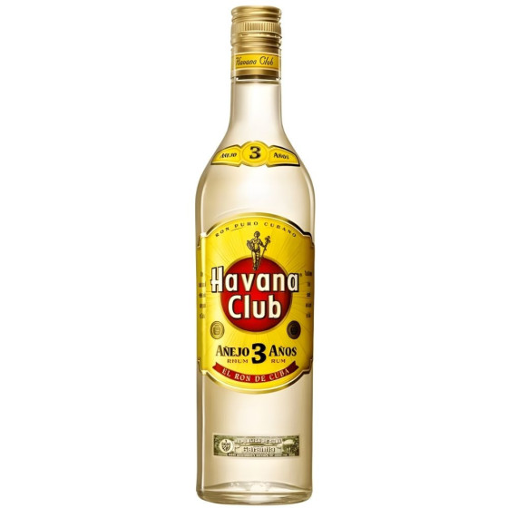 RUM CUBAIN 3 ANS D'ÂGE HAVANA CLUB 70CL