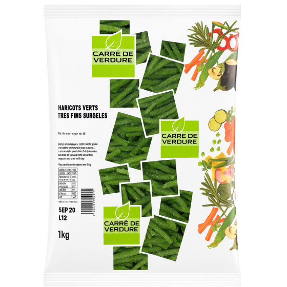 HARICOTS VERTS TRES FINS SURGELES 1 KG
